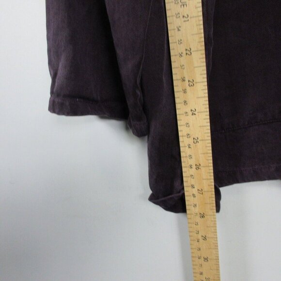 Bryn Walker Button Front Tencel Shirt Women L Purple Blouse Casual Lagenlook 400 - Picture 9 of 10